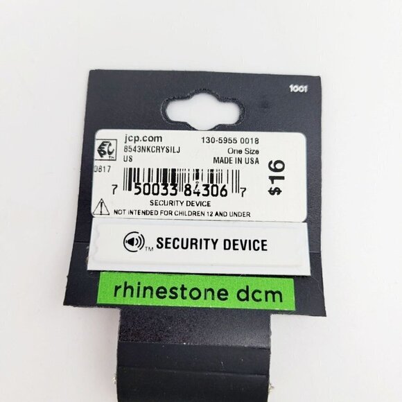 Vieste Crystal Collection Silver Necklace Pave Crystal Bead 19" NEW Delicate - Picture 3 of 5